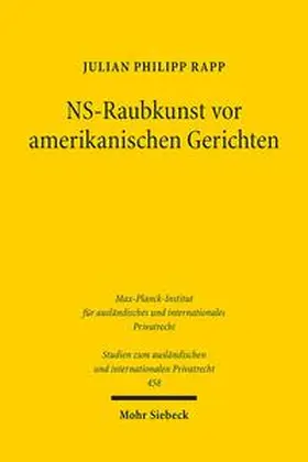 Rapp |  Rapp, J: NS-Raubkunst vor amerikanischen Gerichten. | Buch |  Sack Fachmedien