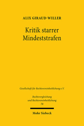 Giraud-Willer |  Kritik starrer Mindeststrafen | Buch |  Sack Fachmedien