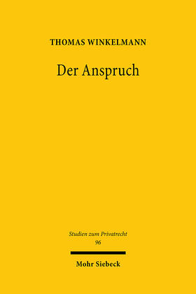 Winkelmann |  Der Anspruch | eBook | Sack Fachmedien