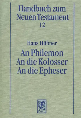 Hübner |  An Philemon. An die Kolosser. An die Epheser | eBook | Sack Fachmedien