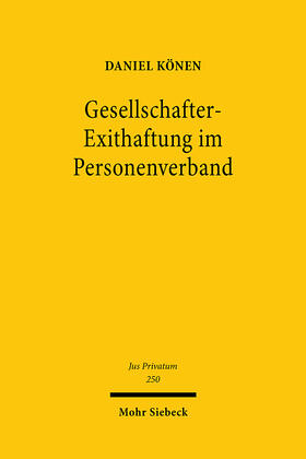 Könen |  Könen, D: Gesellschafter-Exithaftung im Personenverband | Buch |  Sack Fachmedien