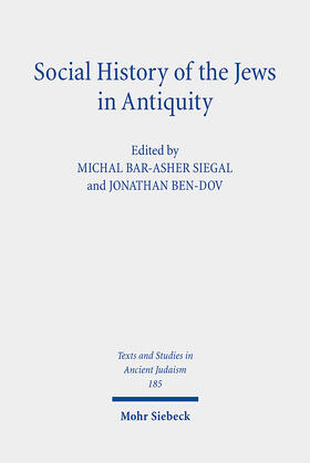 Ben-Dov / Bar-Asher Siegal / Bar Asher Sigal |  Social History of the Jews in Antiquity | Buch |  Sack Fachmedien