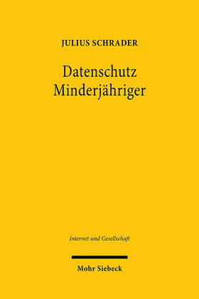 Schrader |  Schrader, J: Datenschutz Minderjähriger | Buch |  Sack Fachmedien