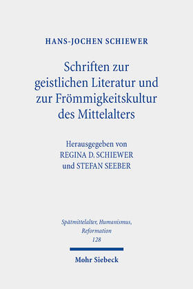 Schiewer / Seeber |  Schriften zur geistlichen Literatur und zur Frömmigkeitskultur des Mittelalters | eBook | Sack Fachmedien