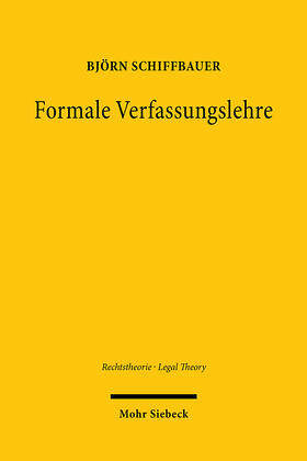 Schiffbauer |  Formale Verfassungslehre | eBook | Sack Fachmedien