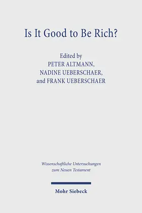 Altmann / Ueberschaer |  Is It Good to Be Rich? | Buch |  Sack Fachmedien