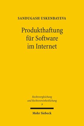 Uskenbayeva |  Produkthaftung für Software im Internet | eBook | Sack Fachmedien