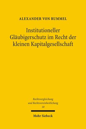 Rummel |  Institutioneller Gläubigerschutz im Recht der kleinen Kapitalgesellschaft | eBook | Sack Fachmedien