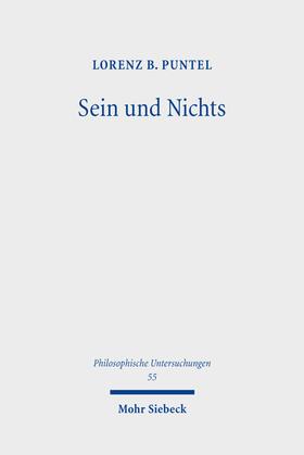 Puntel |  Puntel, L: Sein und Nichts | Buch |  Sack Fachmedien