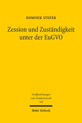 Stefer |  Zession und Zuständigkeit unter der EuGVO | eBook | Sack Fachmedien