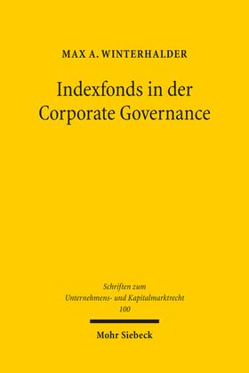 Winterhalder |  Indexfonds in der Corporate Governance | eBook | Sack Fachmedien