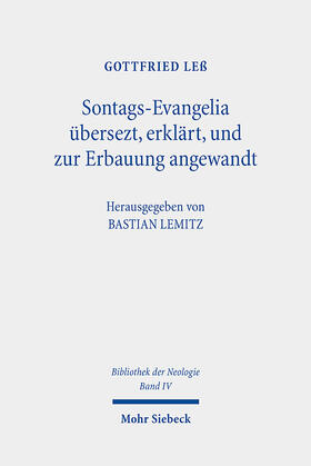Leß / Lemitz / Less |  Sontags-Evangelia übersezt, erklärt, und zur Erbauung angewandt | Buch |  Sack Fachmedien