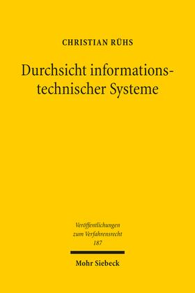 Rühs |  Durchsicht informationstechnischer Systeme | eBook | Sack Fachmedien