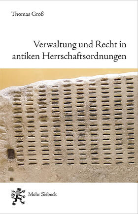 Groß |  Verwaltung und Recht in antiken Herrschaftsordnunge | Buch |  Sack Fachmedien