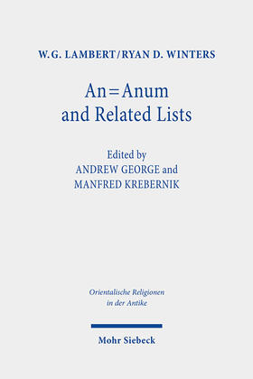 Lambert / George / Winters |  An = Anum and Related Lists | Buch |  Sack Fachmedien