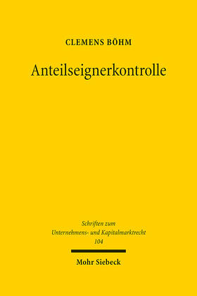 Böhm |  Anteilseignerkontrolle | eBook | Sack Fachmedien