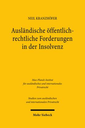 Kranzhöfer |  Ausländische öffentlich-rechtliche Forderungen in der Insolvenz | eBook | Sack Fachmedien