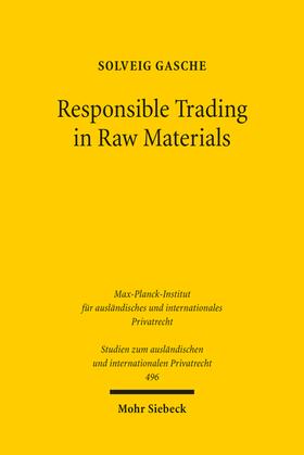 Gasche |  Responsible Trading in Raw Materials | eBook | Sack Fachmedien