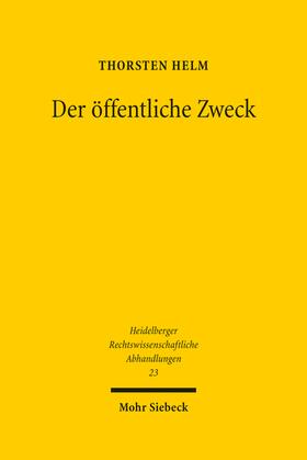 Helm | Der öffentliche Zweck | Buch | 978-3-16-161854-3 | sack.de