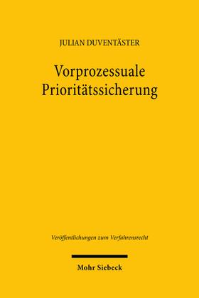 Duventäster | Vorprozessuale Prioritätssicherung | Buch | 978-3-16-162051-5 | sack.de