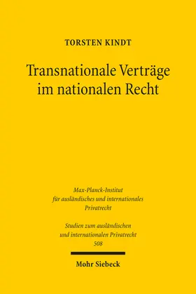 Kindt |  Transnationale Verträge im nationalen Recht | Buch |  Sack Fachmedien