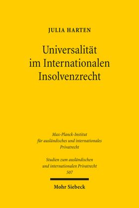 Harten | Universalität im Internationalen Insolvenzrecht | E-Book | sack.de