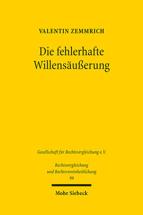 Zemmrich |  Die fehlerhafte Willensäußerung | eBook | Sack Fachmedien