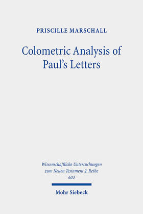 Marschall |  Colometric Analysis of Paul's Letters | eBook | Sack Fachmedien