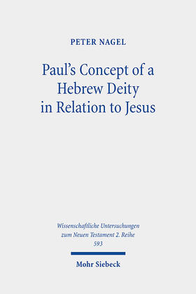 Nagel |  Paul's Concept of a Hebrew Deity in Relation to Jesus | Buch |  Sack Fachmedien