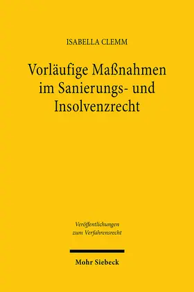 Clemm |  Vorläufige Maßnahmen im Sanierungs- und Insolvenzrecht | eBook | Sack Fachmedien