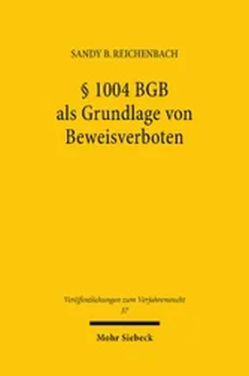 Reichenbach |  § 1004 BGB als Grundlage von Beweisverboten | eBook | Sack Fachmedien