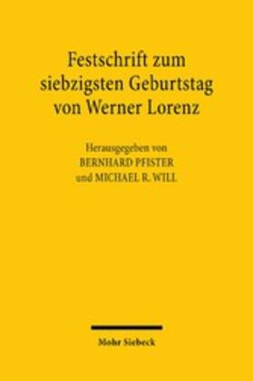 Pfister |  Festschrift zum siebzigsten Geburtstag von Werner Lorenz | eBook | Sack Fachmedien