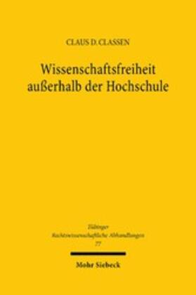  Wissenschaftsfreiheit außerhalb der Hochschule | eBook | Sack Fachmedien