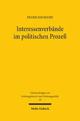 Daumann |  Interessenverbände im politischen Prozeß | eBook | Sack Fachmedien