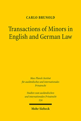 Brunold |  Transactions of Minors in English and German Law | eBook | Sack Fachmedien