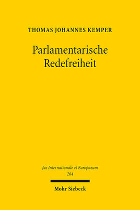 Kemper |  Parlamentarische Redefreiheit | Buch |  Sack Fachmedien