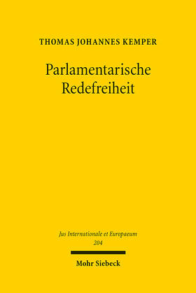 Kemper |  Parlamentarische Redefreiheit | eBook | Sack Fachmedien