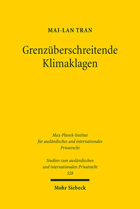 Tran |  Grenzüberschreitende Klimaklagen | Buch |  Sack Fachmedien