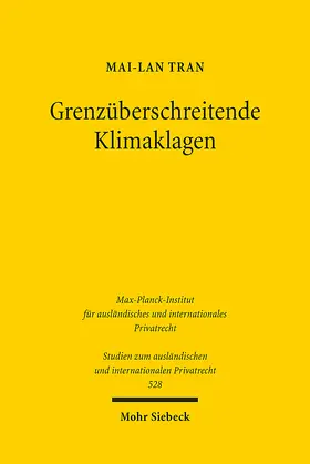 Tran |  Grenzüberschreitende Klimaklagen | eBook | Sack Fachmedien