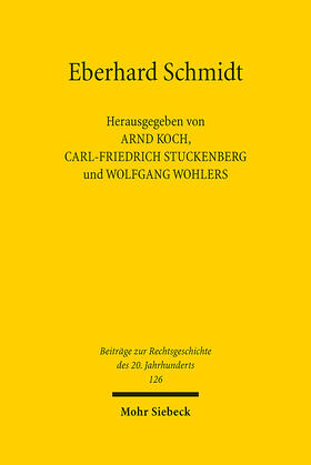 Koch / Stuckenberg / Wohlers |  Eberhard Schmidt | eBook | Sack Fachmedien