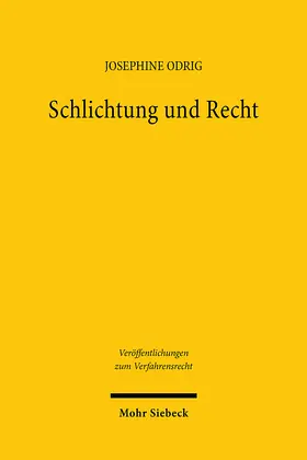 Odrig |  Schlichtung und Recht | Buch |  Sack Fachmedien