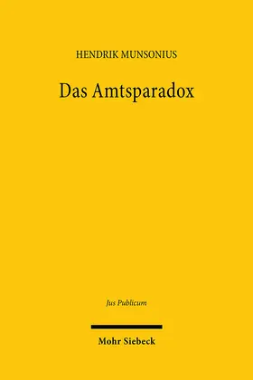 Munsonius |  Das Amtsparadox | Buch |  Sack Fachmedien