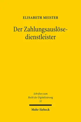 Meister |  Der Zahlungsauslösedienstleister | Buch |  Sack Fachmedien