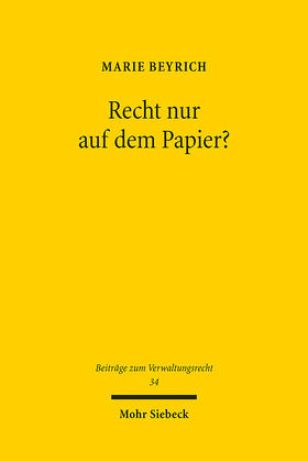 Beyrich |  Recht nur auf dem Papier? | Buch |  Sack Fachmedien