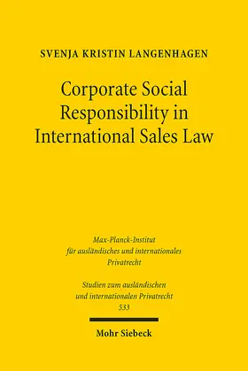 Langenhagen |  Corporate Social Responsibility in International Sales Law | Buch |  Sack Fachmedien