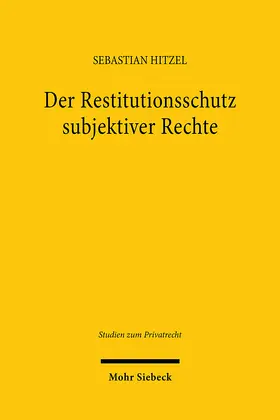 Hitzel | Der Restitutionsschutz subjektiver Rechte | E-Book | sack.de