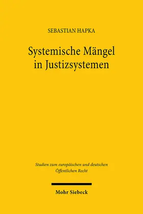 Hapka |  Systemische Mängel in Justizsystemen | Buch |  Sack Fachmedien