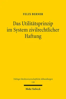 Berner |  Das Utilitätsprinzip im System zivilrechtlicher Haftung | Buch |  Sack Fachmedien