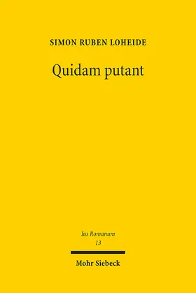 Loheide |  Quidam putant | Buch |  Sack Fachmedien