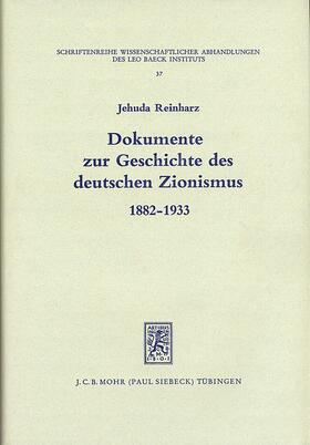 Reinharz |  Dokumente zur Geschichte des deutschen Zionismus | Buch |  Sack Fachmedien